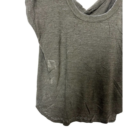 Chaser NWT Cutout Draped Back Shirttail Cap Sleeve Oversized Top Canteen - Picture 4 of 5